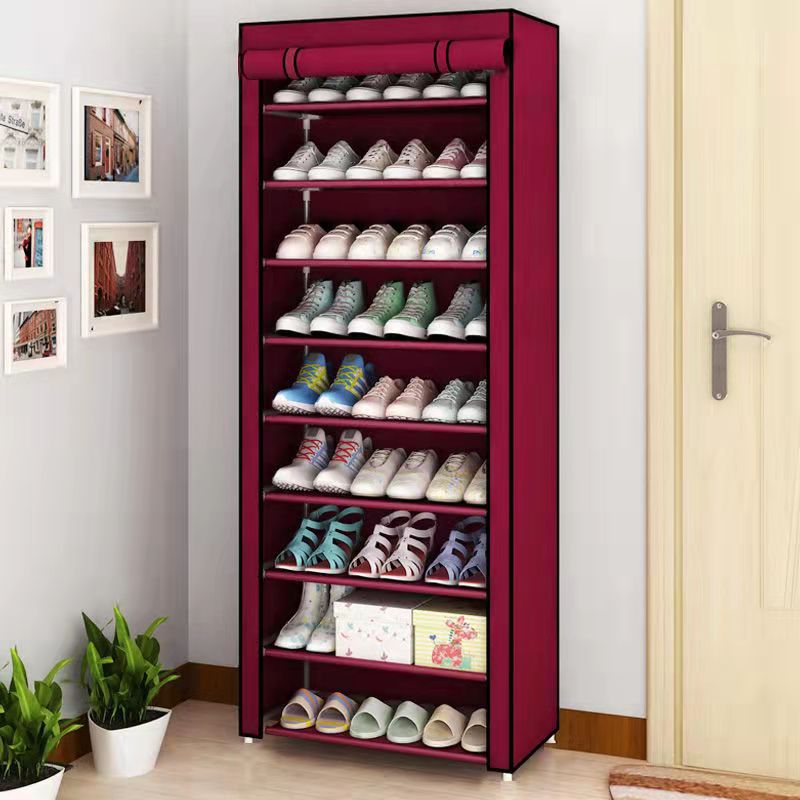 Simple Shoe Rack Multi-layer Steel Pipe Assembly Dustproof Shoe Cabinet Student Dormitory Storage Economical Shoe Cabinet