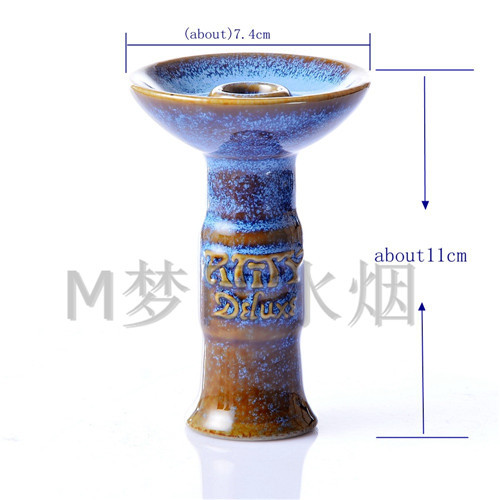 Hookah Ceramic Head Smoke Pot Amy Smoke Bowl Hookah Bowl Glazed Medium Hole Arabian Shisha Accessories