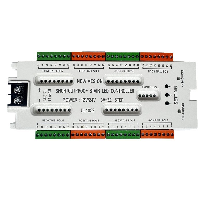 New English Smart Human Body Sensor Stair Light 32-Step Gradual Lighting Strip Step Anti-Short Circuit Controller