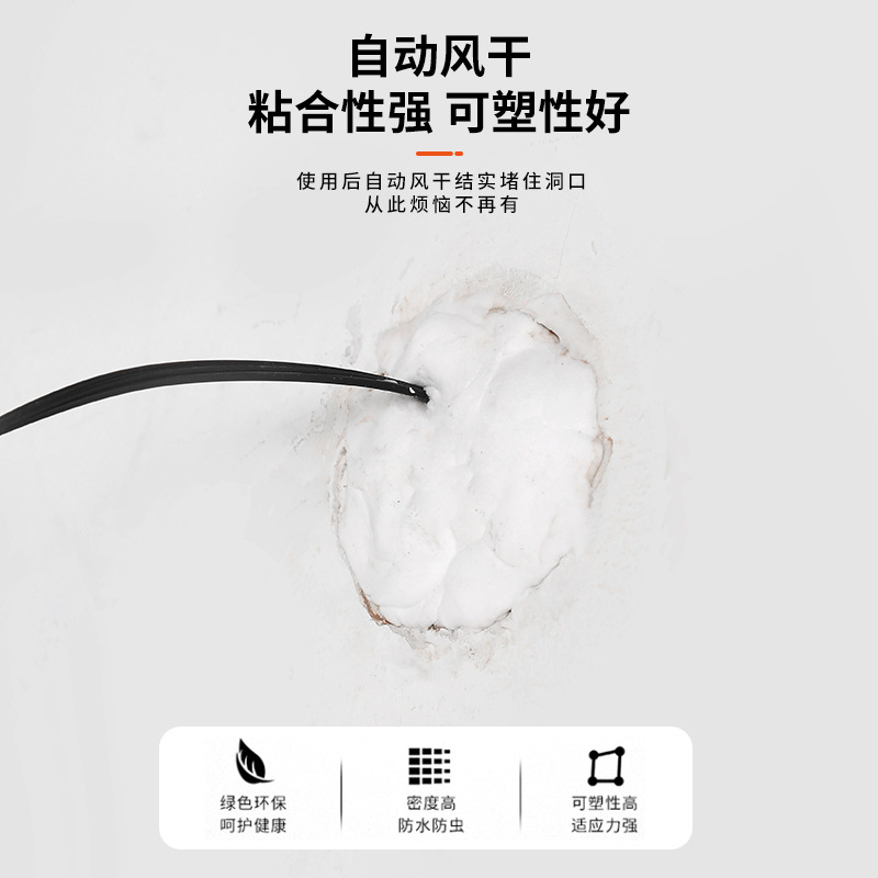 Air-conditioning Hole Sealing Mastic Blocking Hole Waterproof Household Filling Waterway Toilet Rodent-proof Plugging Fireproof Mud Wall Hole Repair