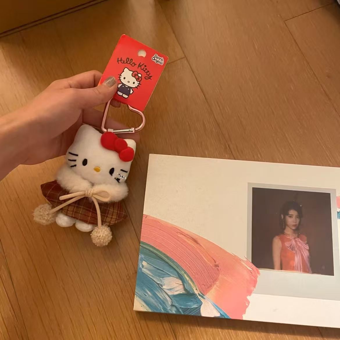 Ins Winter Little Cloak Hellokitty Pendant Doll Cute Katie Plush Doll Plush Doll