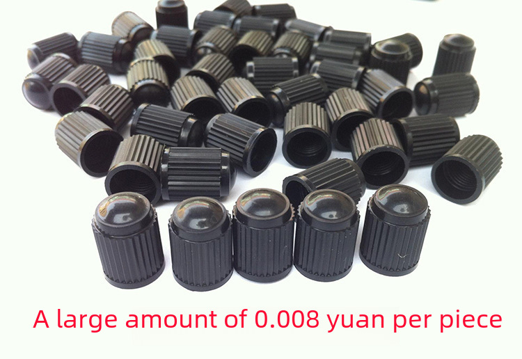 Car bicycle tire black plastic valve cap dust cap dust cap spot