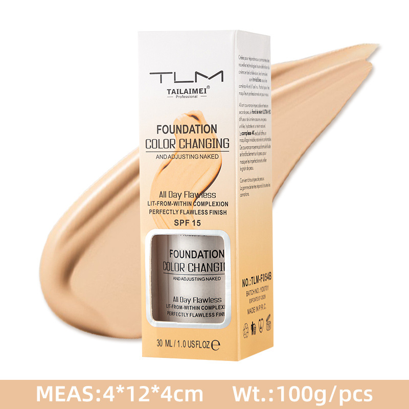 Taleme TLM warm skin color Foundation brightening portable concealer lasting not easy to fade classic Chinese products