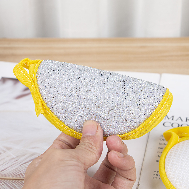 Washing dishes sponge wipe double-sided round ingot towel dish towel kitchen cleaning brush cleaning artifact ingot towel sponge wipe