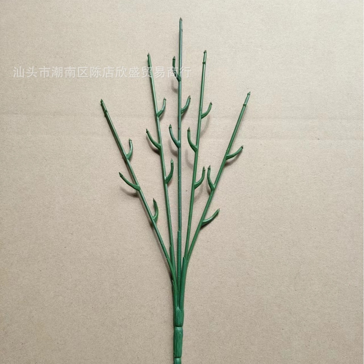 Factory Direct simulation plant flower branch 5 head 25 mesh 7 head 35 mesh branch dried iron wire rod leaf flower branch modeling accessories