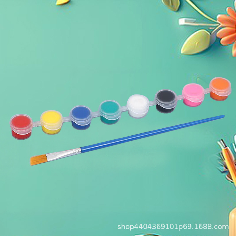 Supply 3ml 6-Color Kidsren's Acrylic Paint 12-Color 6-Piece Student Art Painting Plaster Doll Paint