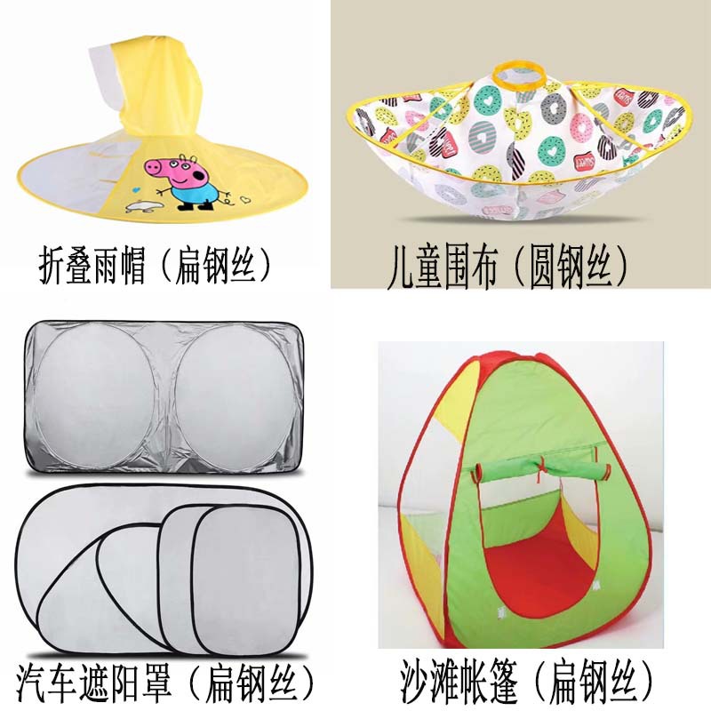 Customized Sun Shield Wire Ring Wizard Hat Flat Wire Advertising Fan Flat Wire Strip Source Factory