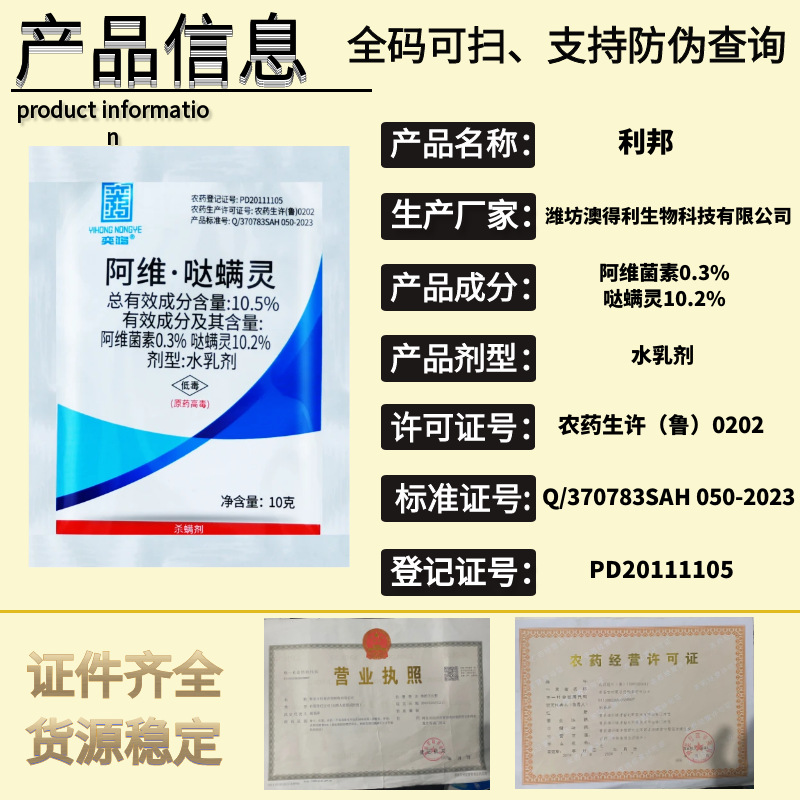 Libang 10.5% Abamectin Apple Red Spider Insecticide Pesticide