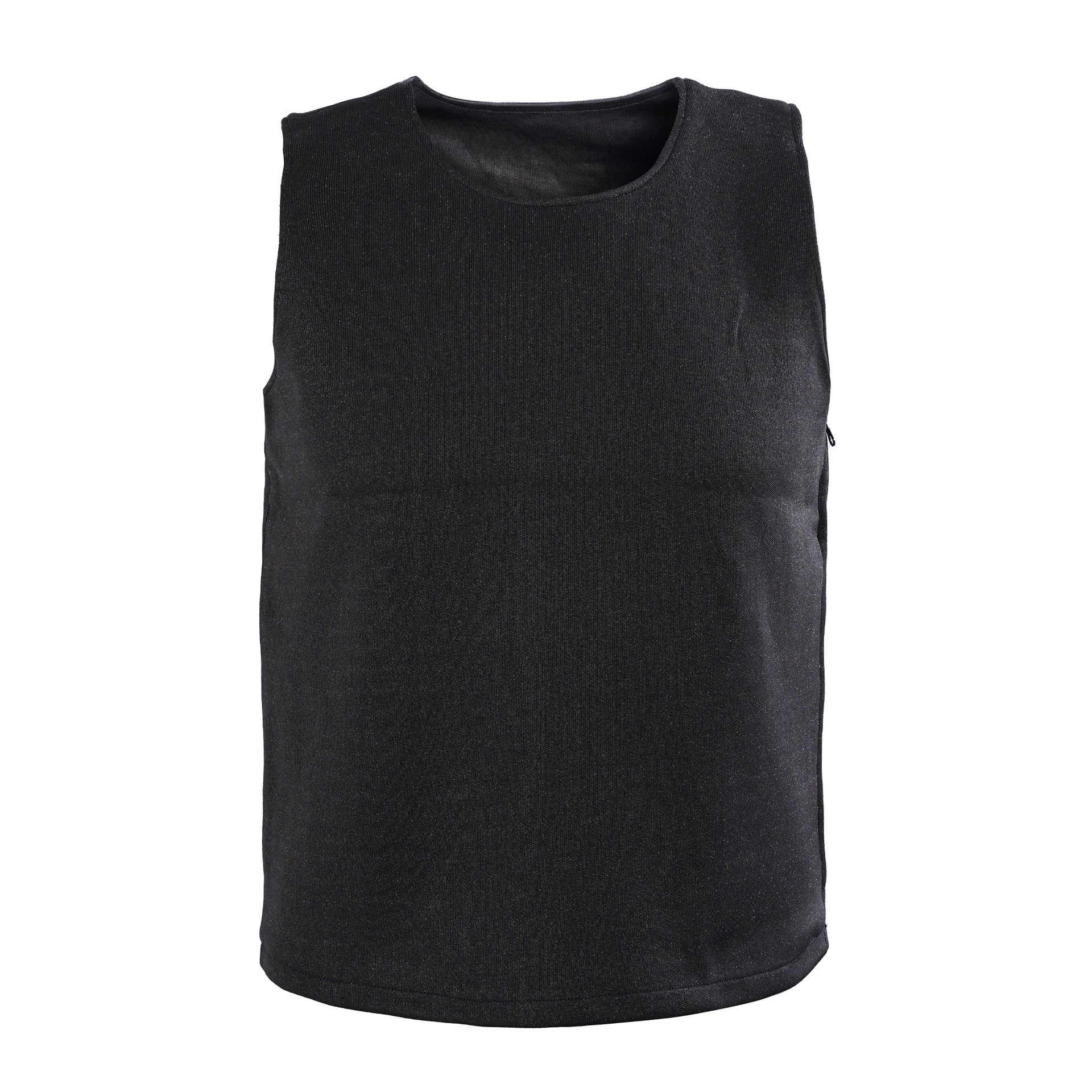 Black Double-Layer Anti-Cut and Stab-Proof Vest with Side Zippers for Easy Wearing and Removal, Concealed Commuting and Traveling Abroad, Body Protection