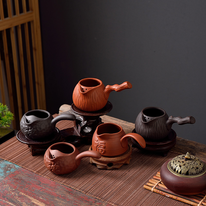 Gansu Pot Tea Boiling Teaware Boiling Teapot Chaozhou Kung Fu Tea Boiling Teapot Tea Pot Purple Sand Dense Filter Hole Pot