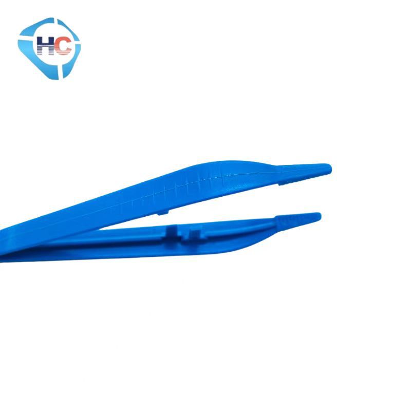 Plastic Tweezers Disposable Dressing Tweezers Medical Tweezers Blue Small Tweezers Multi-Purpose