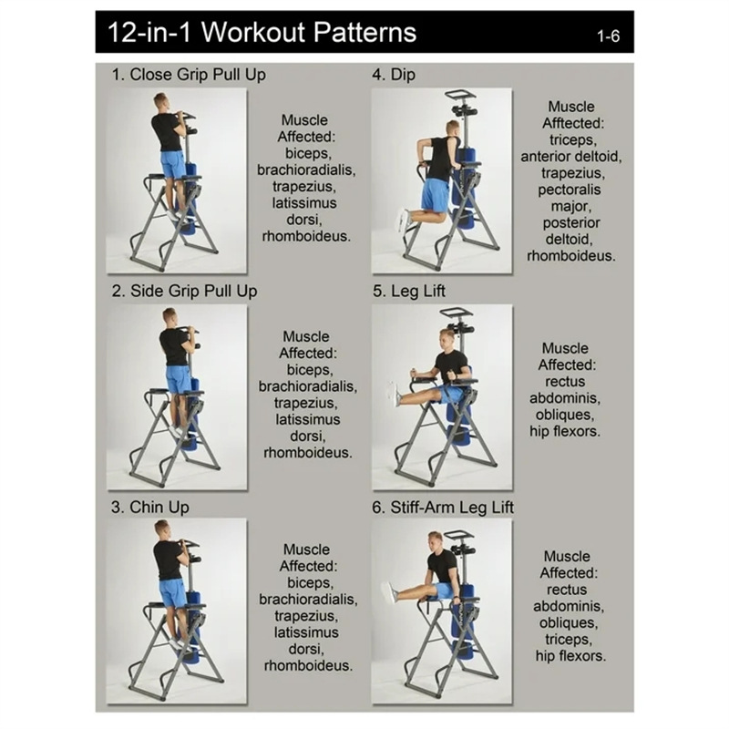 Factory Direct Supply Home Multifunctional Inversion Machine Indoor Fitness Equipment Stretching Nine-Function Massage Inversion Machine Hanging Upside down