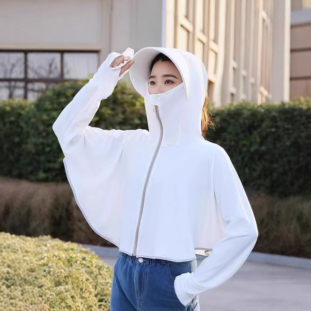 Длинная широкая шляпа из льда одежда для защиты от солнца женская летняя антиультрафиолетовая ультратонкая рубашка с длинным рукавом для активного отдыха