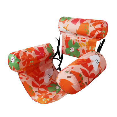 New inflatable hammock foldable floating row printing pool backrest pool party water sofa manufacturers wholesale