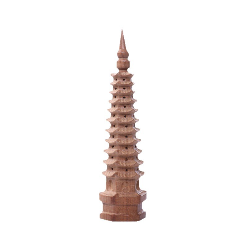 Wenchang Tower in stock Distribution Agency Peach Wood Carving Wenchang Tower Study Office Decoration 11 Floor 13 Floor Wenchang Tower