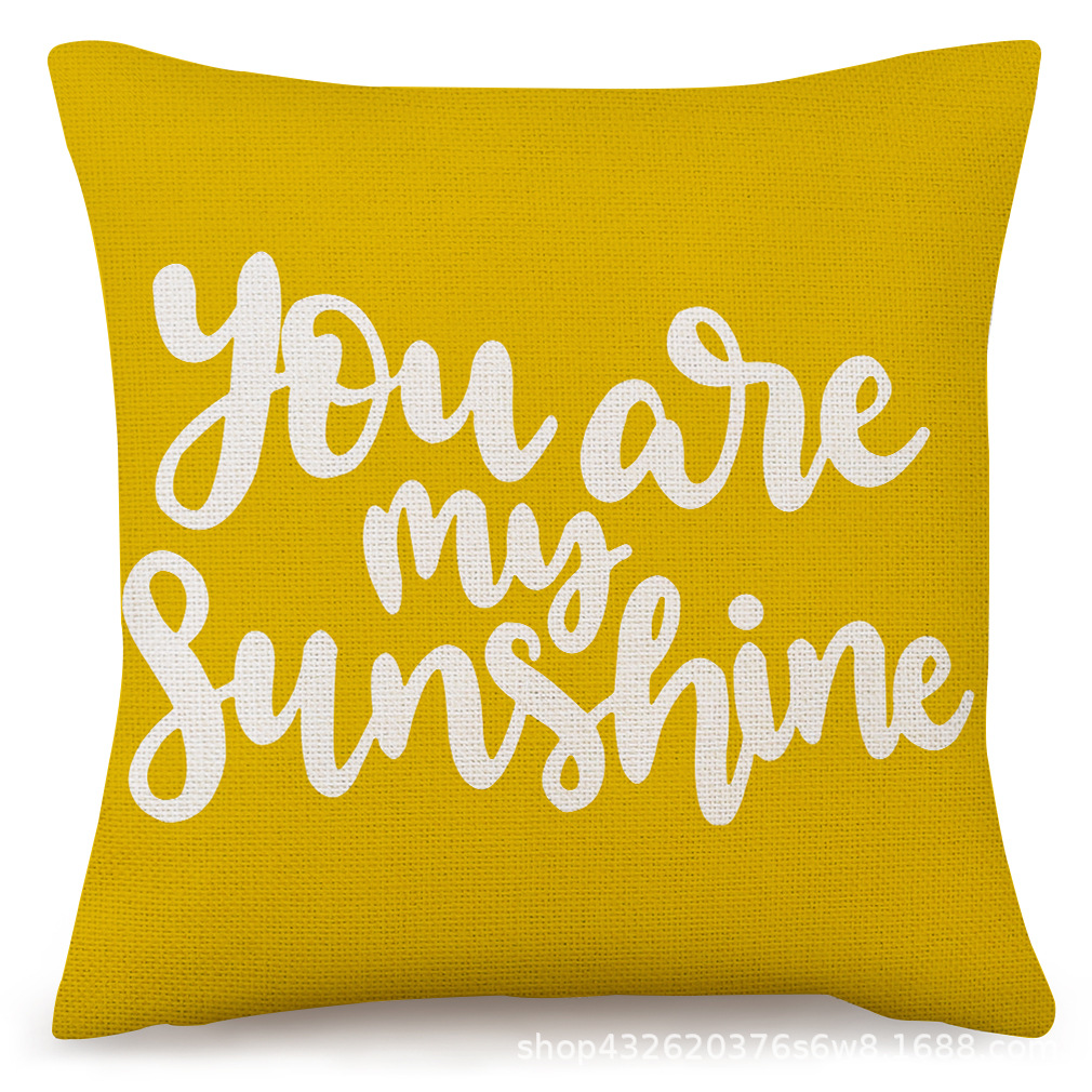 Amazon Spring and Summer New Flower Daisy Pillowcase Pillow Home Decoration Living Room Sofa Car Cushion Cushion