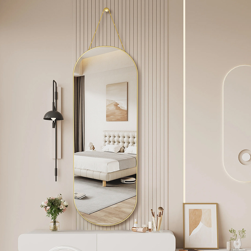 Dressing Mirror Wall-mounted Home ins Style Student Dormitory Fitting Mirror Room Bedroom Wall-mounted Full-length Mirror