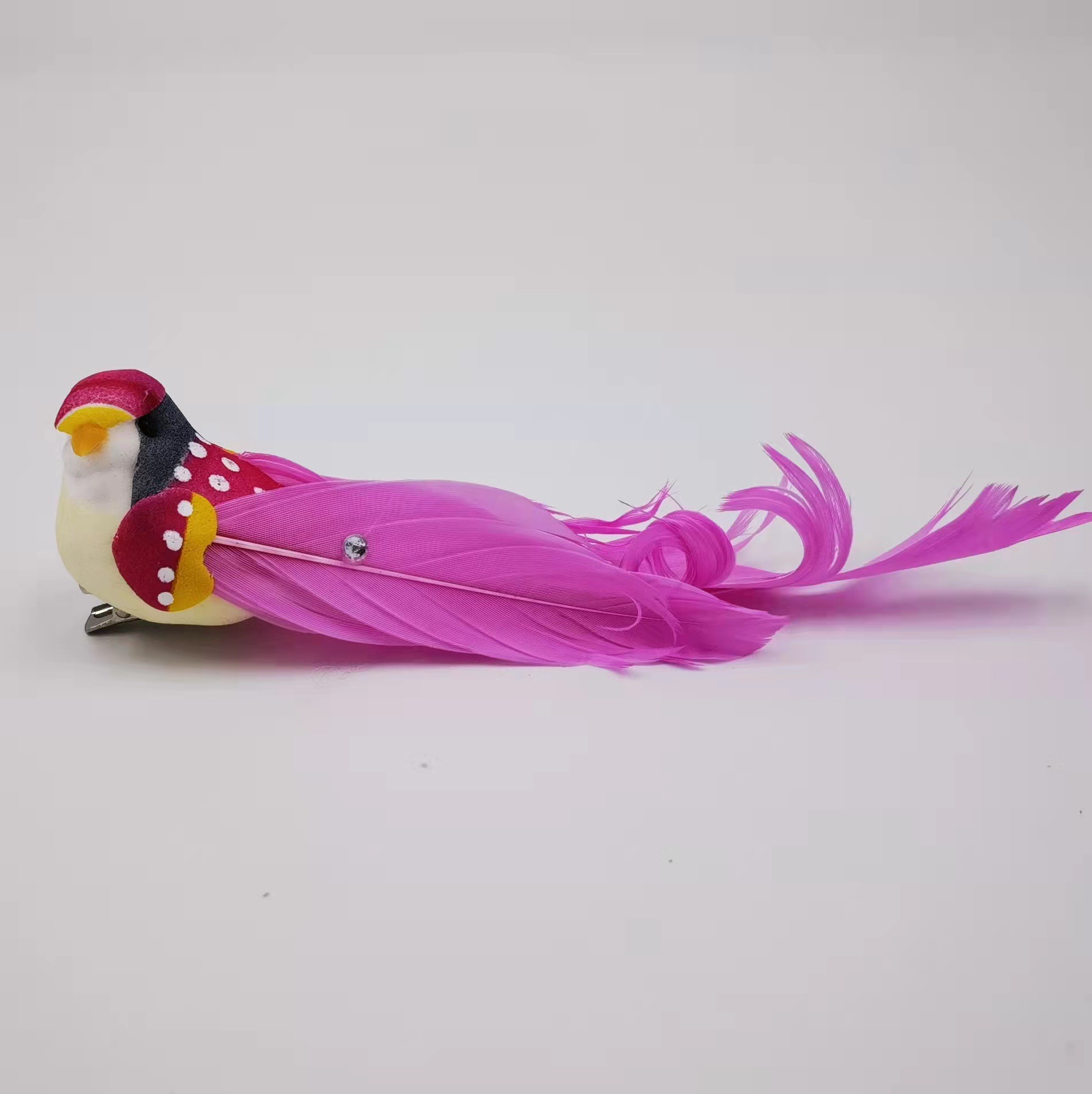 14 см Бутиковая симуляция кудрявых волос наклейка Алмазная птица Птицы/Новогоднее украшение/Украшение для детского сада