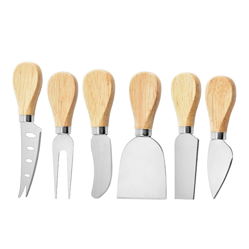 Cheese Knife Set, Cheese Knife and Fork, Stainless Steel Set, Three-Piece Cheese Knife and Fork Set, Four-Piece Butter Knife Set, Six-Piece