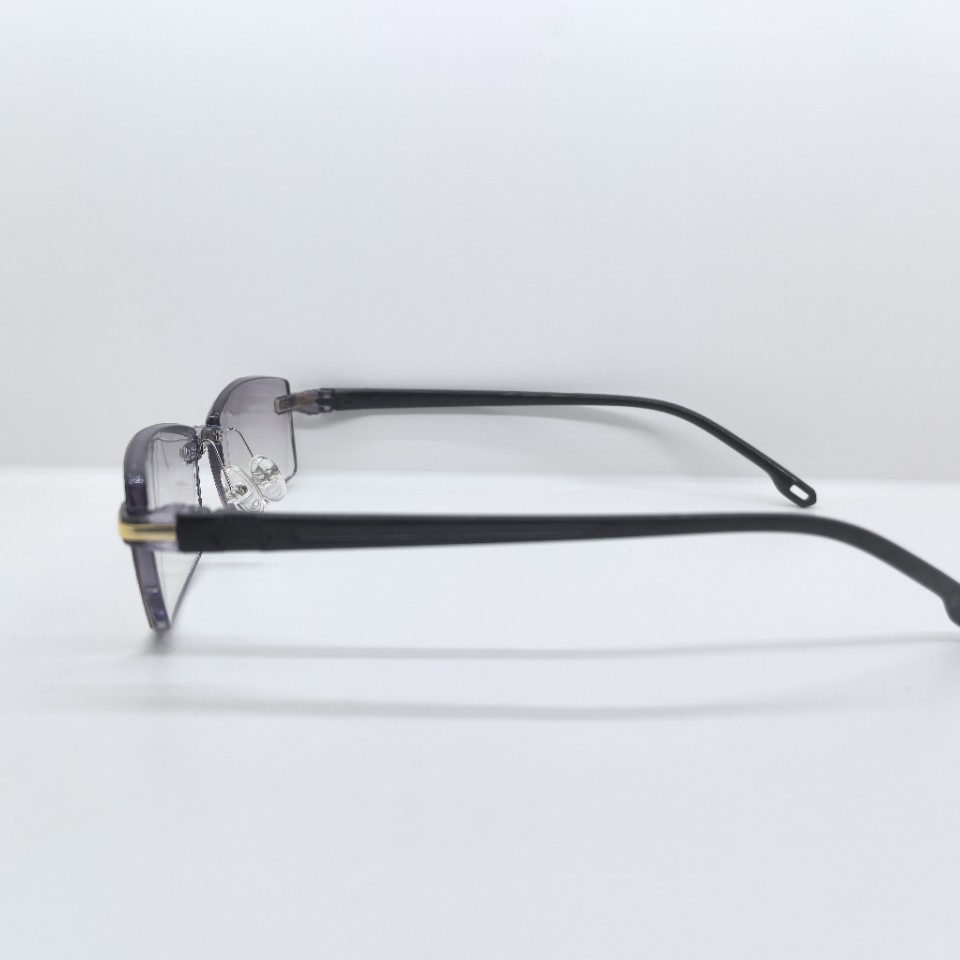 Anti-Blue Light Rimless Edge-Cut Reading Glasses for Men and Women, Ultra-Light Anti-Fall Street Stall Glasses Source Manufacturer