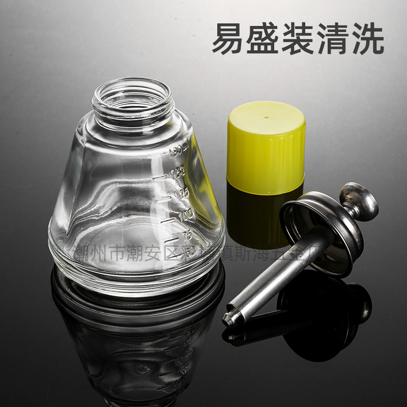 Nail Cleaner Press Bottle Thickened 180ml Repair Copper Core Anti-corrosion Glass Clean Water Nail Unloading Alcohol Bottle