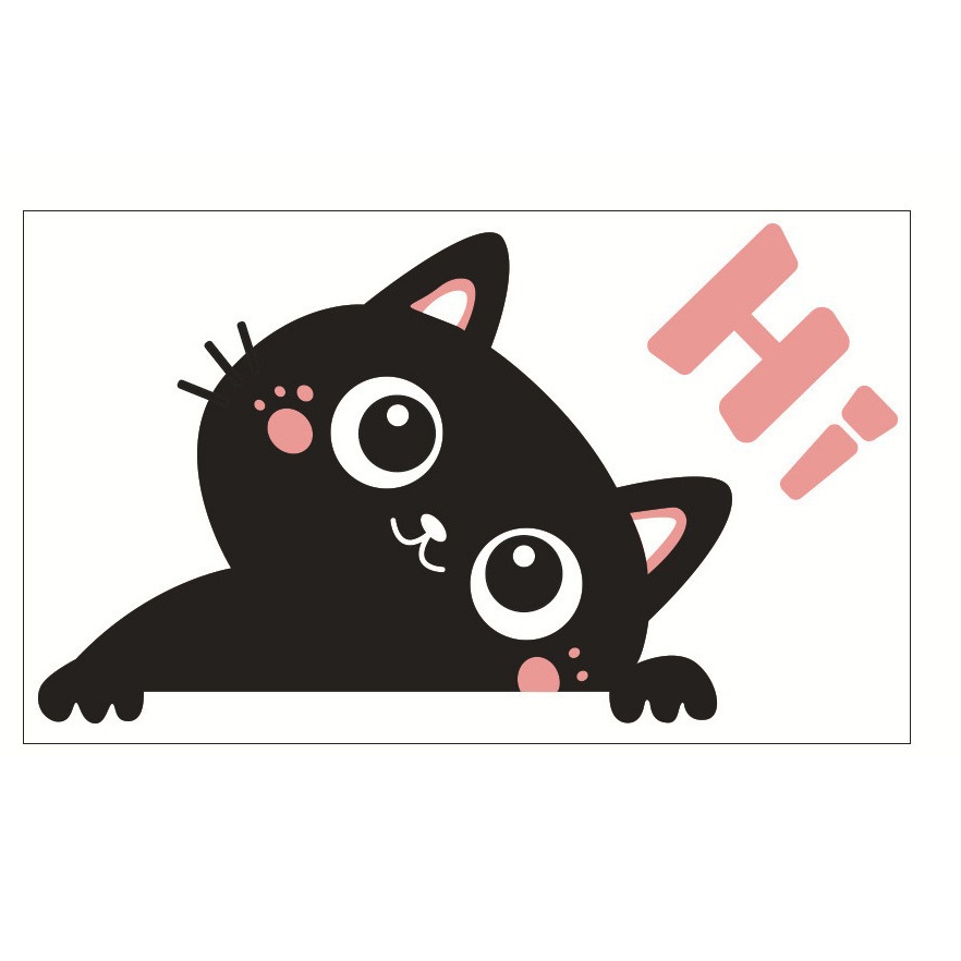 Cartoon switch stickers wall stickers bedroom living room decorative wall stickers self-adhesive cat waterproof self-adhesive wall stickers wholesale