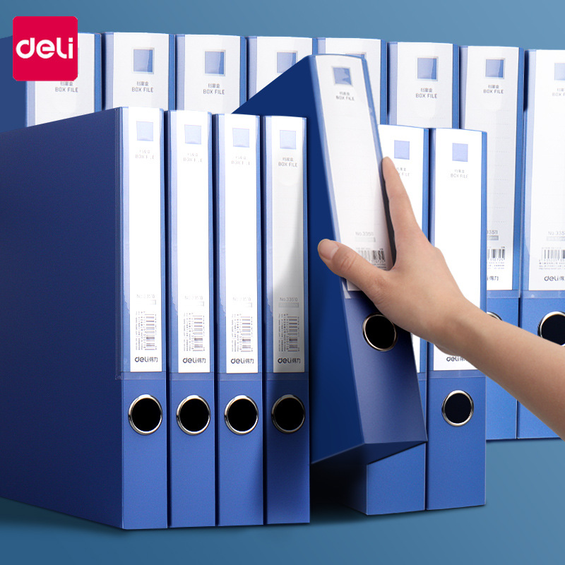 Коробка для файлов A4 Deli, пластиковая, большая емкость, утолщенная, для хранения информации, оптовая продажа
