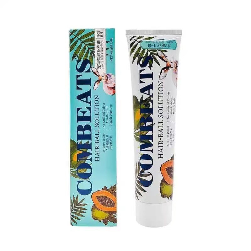 Kangbi Rabbit Hairball Paste Papaya Hairball Pill Hairball Tablets for Rabbits and Chinchillas Small Pet Nutrition Paste 120g