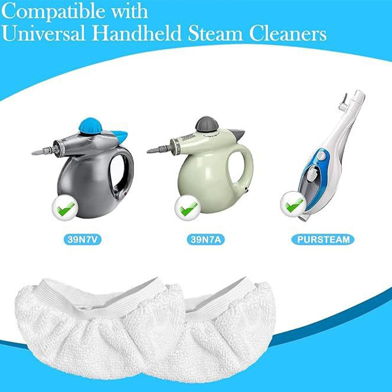 Universal microfiber cloth cover for hand-held steam cleaner, washable and reusable replacement cloth