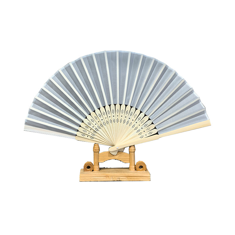 21cm Fan, Multi-Color Solid Color Wedding Cloth Fan, Bamboo Folding Fan with Cloth Surface, Wedding Return Gift, Elegant Fan