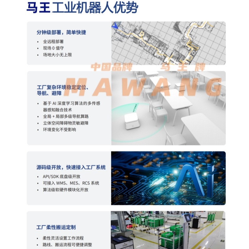 Mawang-Agv Lurking Lifting Handling Robot Intelligent Following Handling Industrial Commercial Wireless Equipment
