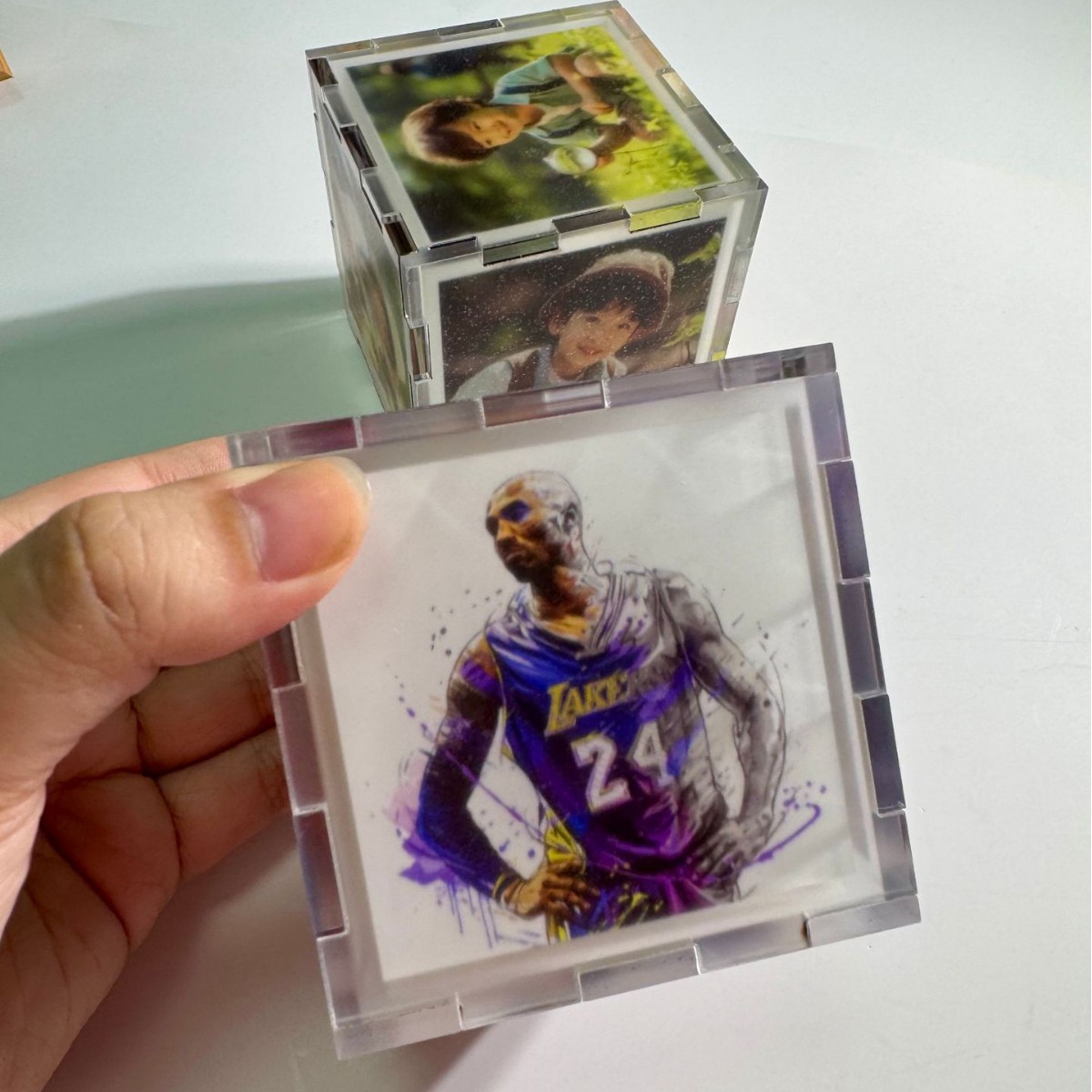 Акриловое украшение, УФ-печать, графическая печать логотипа, индивидуальная настройка, оптовая печать на плоской поверхности восемь цветов