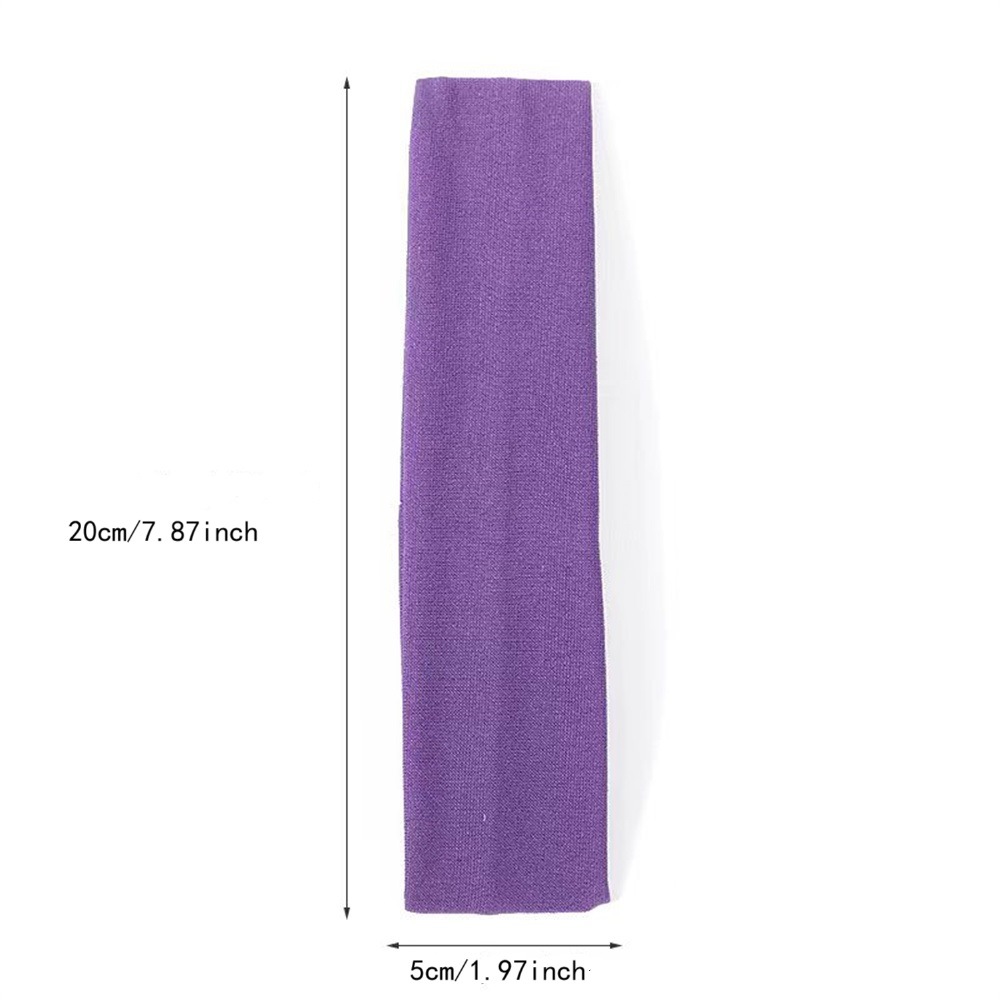 Korean Style Sports Yoga Headband Elastic Monochrome Headband with Printable Pattern Logo