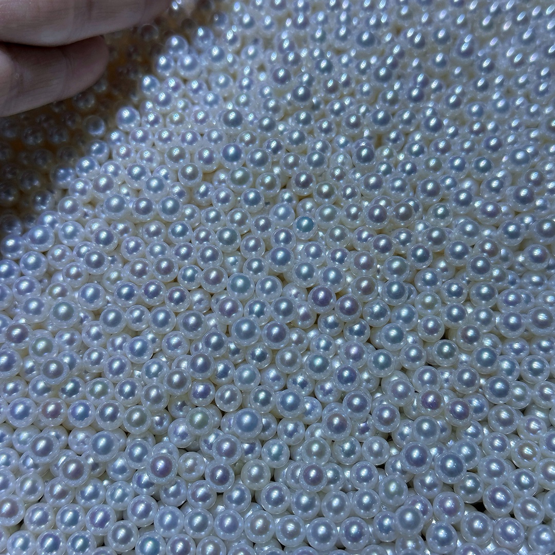 3-6mm Natural Freshwater Pearls from Zhuji, Aurora Grain Pearls, Loose Pearls, Wholesale, High Quality, Perfectly Round, Flawless, DIY