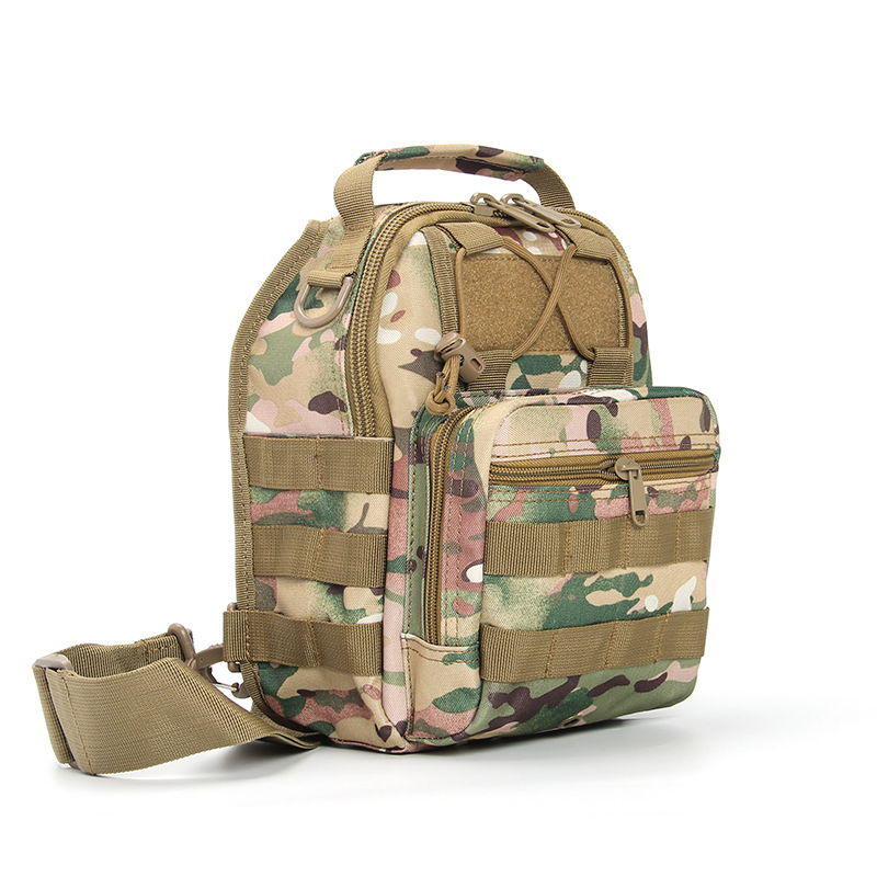 Factory Direct Sales Cross-Border Hot Products Outdoor Camouflage Chest Bag Military Fans Outdoor Tactical Chest Bag Single Shoulder Crossbody Bag
