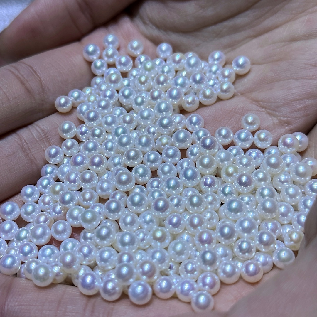 3-6mm Natural Freshwater Pearls from Zhuji, Aurora Grain Pearls, Loose Pearls, Wholesale, High Quality, Perfectly Round, Flawless, DIY