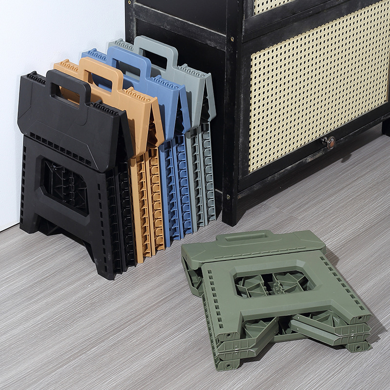 Plastic Folding Small Stool Short Household Thickened Camping Mazar Outdoor Fishing Chair Portable Folding Small Bench