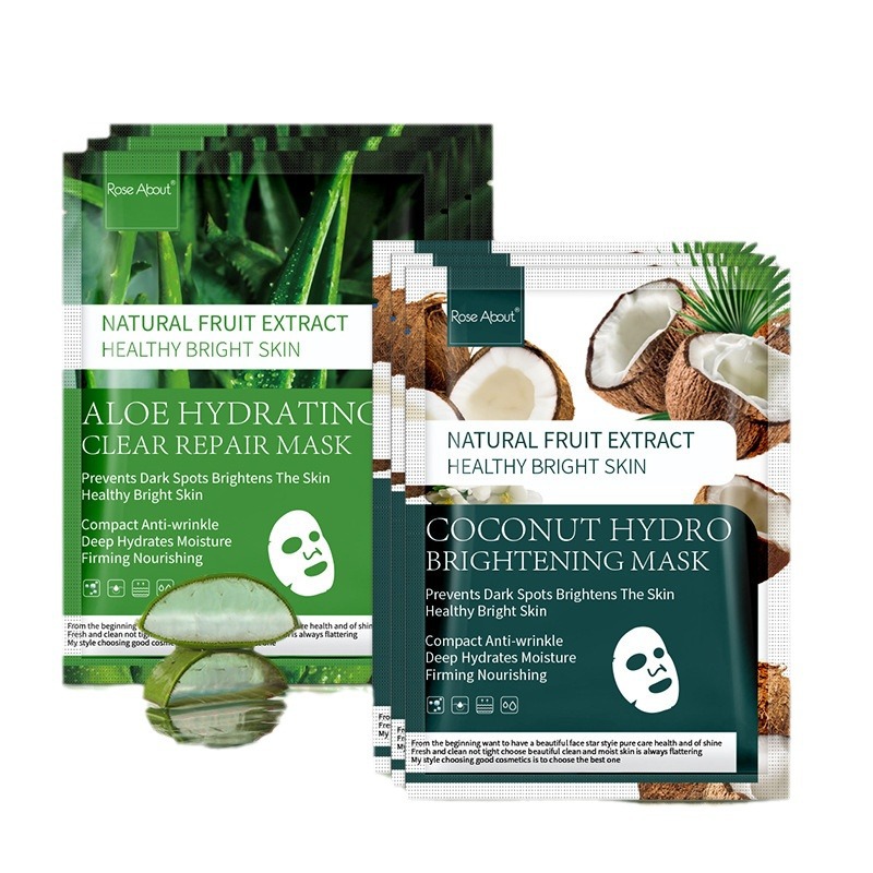 Rose Small Batch Hydrating and Moisturizing Aloe Vera Niacinamide Essence Mask Wholesale Customized Processing Mask