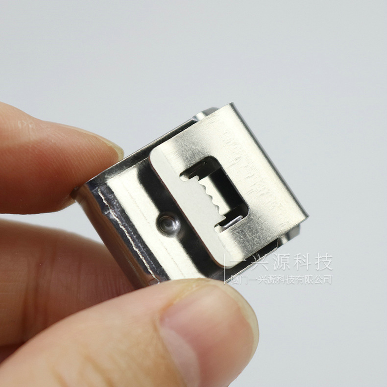 Solar photovoltaic cable clamp 304 solar stainless steel 4 Square 2 clamp photovoltaic clamp