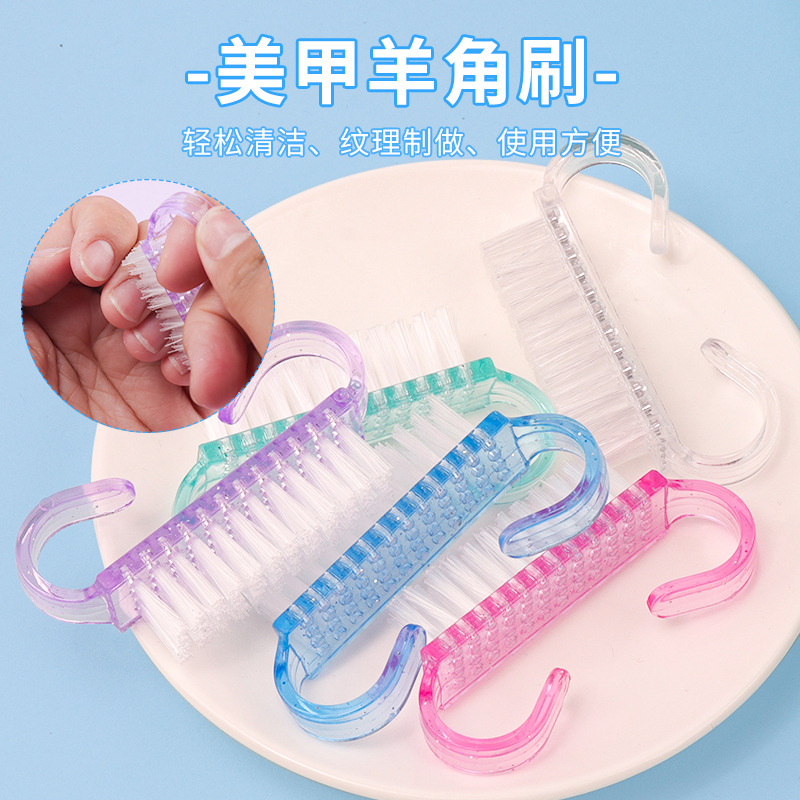 Оптовая цветная кисть для ногтей Кисть для пыли ногтей Роговая пыльная кисть Новые инструменты для чистки и полировки ногтей
