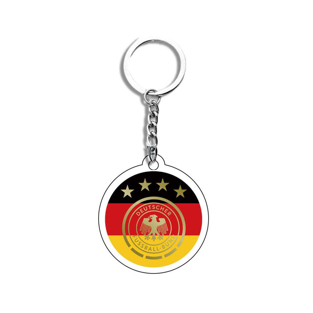 2026 World Cup football team logo pendant acrylic club round key chain pendant