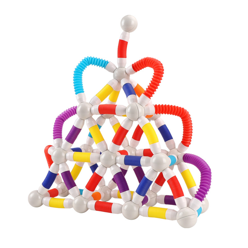 Cross-Border Magnet New Product, Versatile Retractable Magnetic Stick Building Blocks, Educational Assembly Toys for Children, Boys and Girls