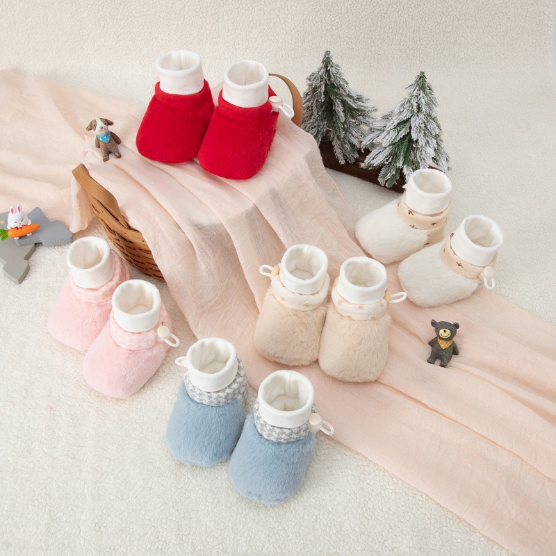 Утепленные зимние ботинки для малышей, мягкая подошва, 0-12 месяцев