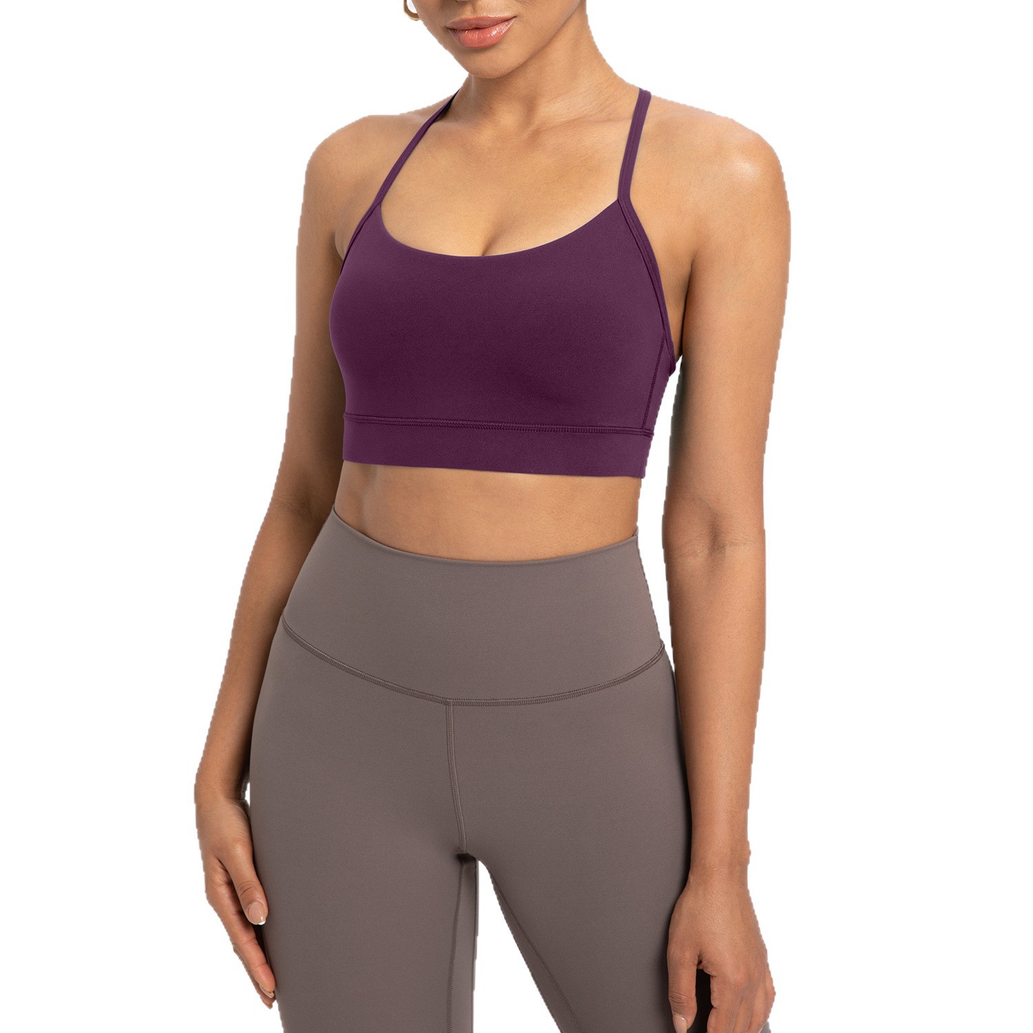 Athena Lulu Sports Bra for Women Nlllt with Chest Pads, Y-Shaped Beautiful Back, Naked Feeling, Quick-Drying, Moisture-Wicking Yoga Tank Top