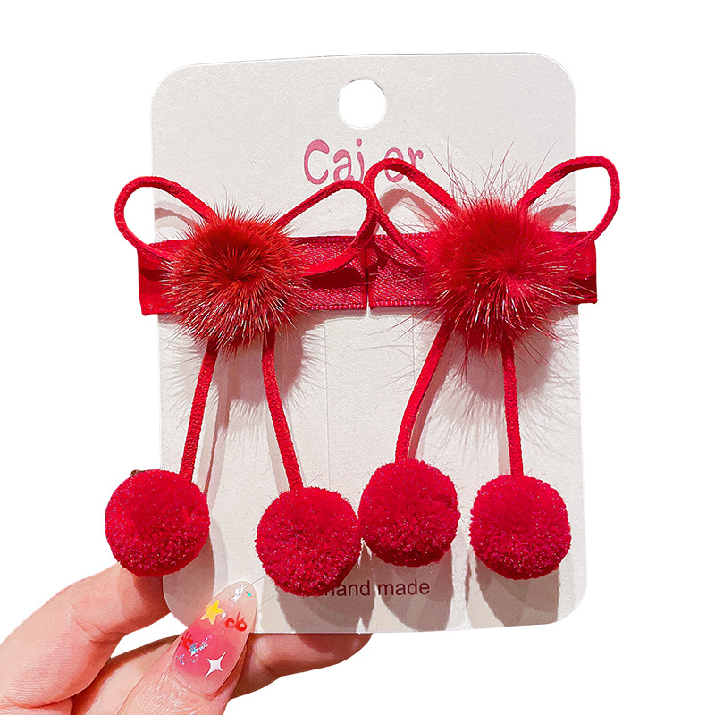 Children's Headwear Girl Red Festive Ancient Style Han Dynasty Girl Baby Hair Accessories Chinese Style Hairpin