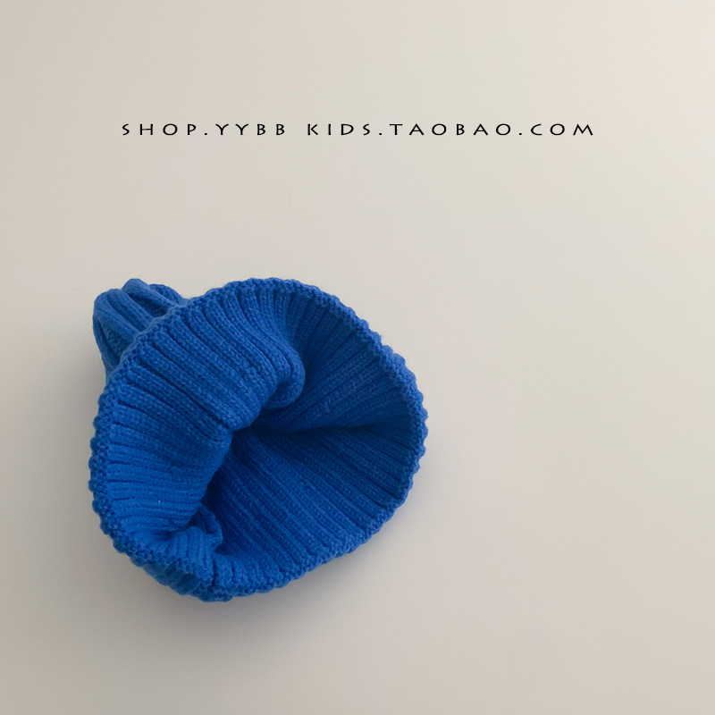 Korean ins Baby Wool Hat Autumn and Winter Knitted Warm Baby Hat Stylish All-match Boys' and Girls' Pullover Cap