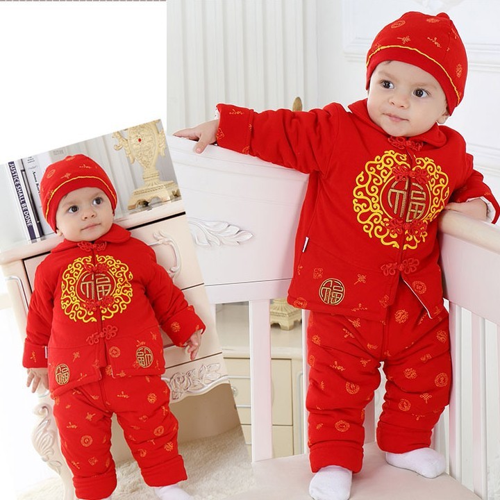 Winter Cartoon Cartoon Tang suit universal suit cotton liner red cotton whole hand wholesale Tang suit/ethnic clothing