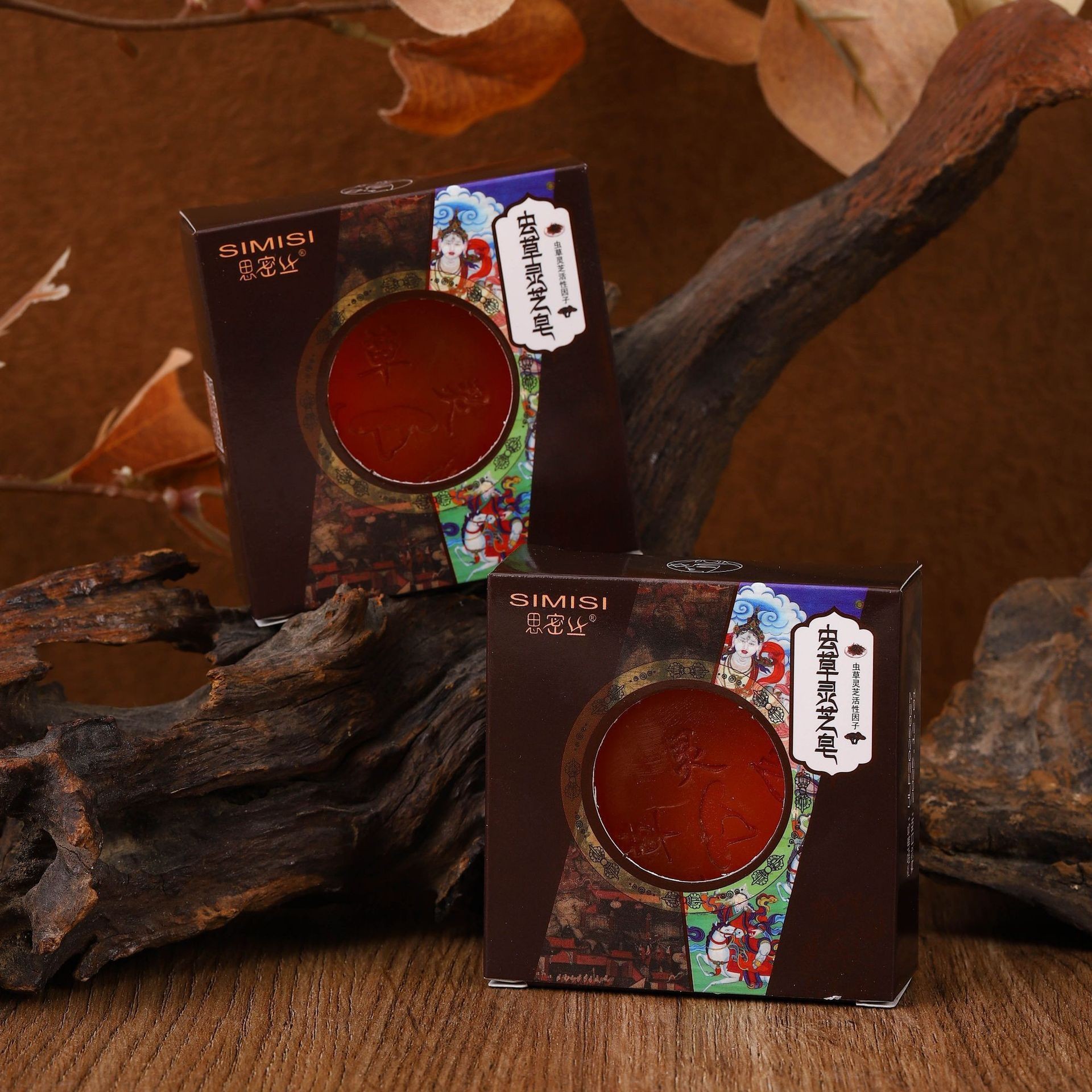 [Simi silk] Cordyceps soap Cordyceps Ganoderma lucidum essential oil soap handmade soap cleaning and moisturizing 80G