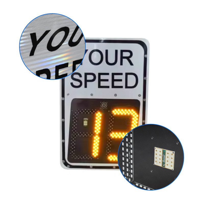 Cross-Border Supply Aluminum Shell Radar Speedometer Road Real-Time Display Speedometer Highway Solar Speedometer