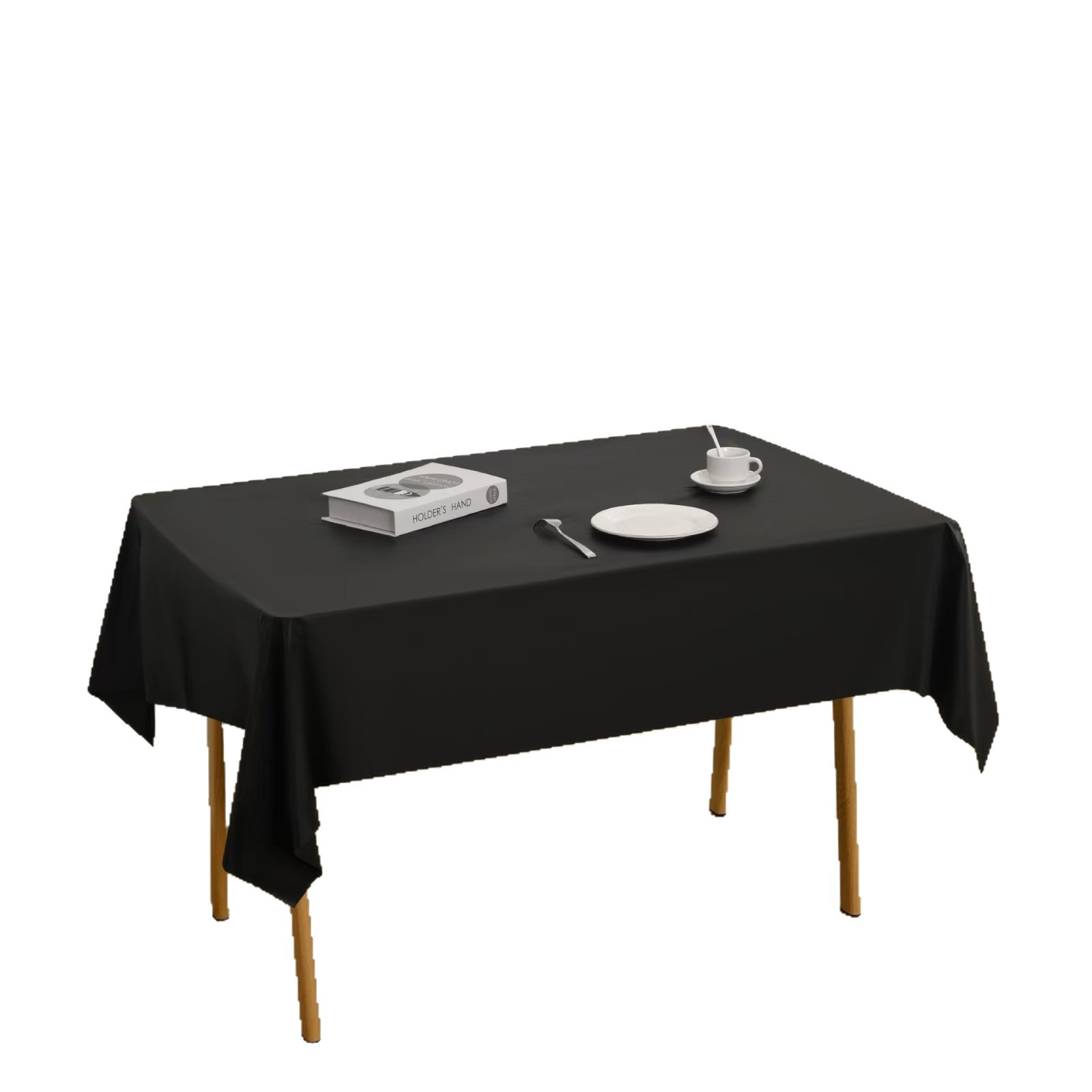 Factory Direct Sales Disposable Solid Color Plaid Polka Dot Tablecloth Rectangular Round Tablecloth Amazon Hot Cross-Border Supply